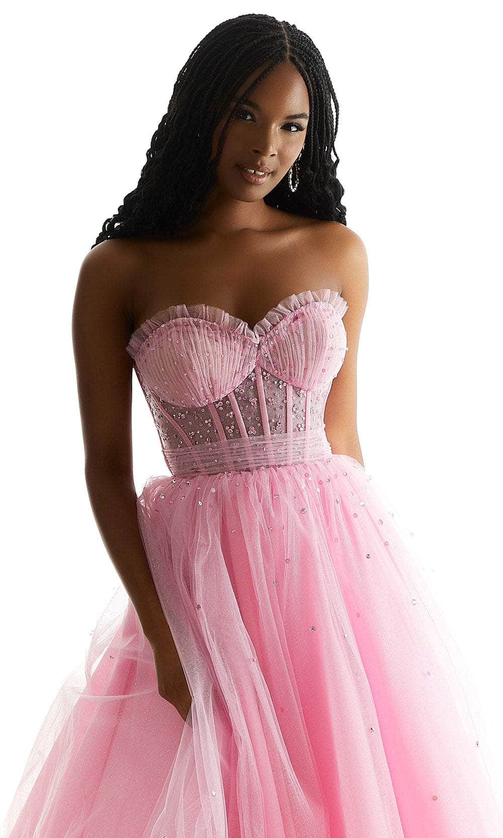 Mori Lee 49077 - Ruched Glitters Prom Dress Prom Dress