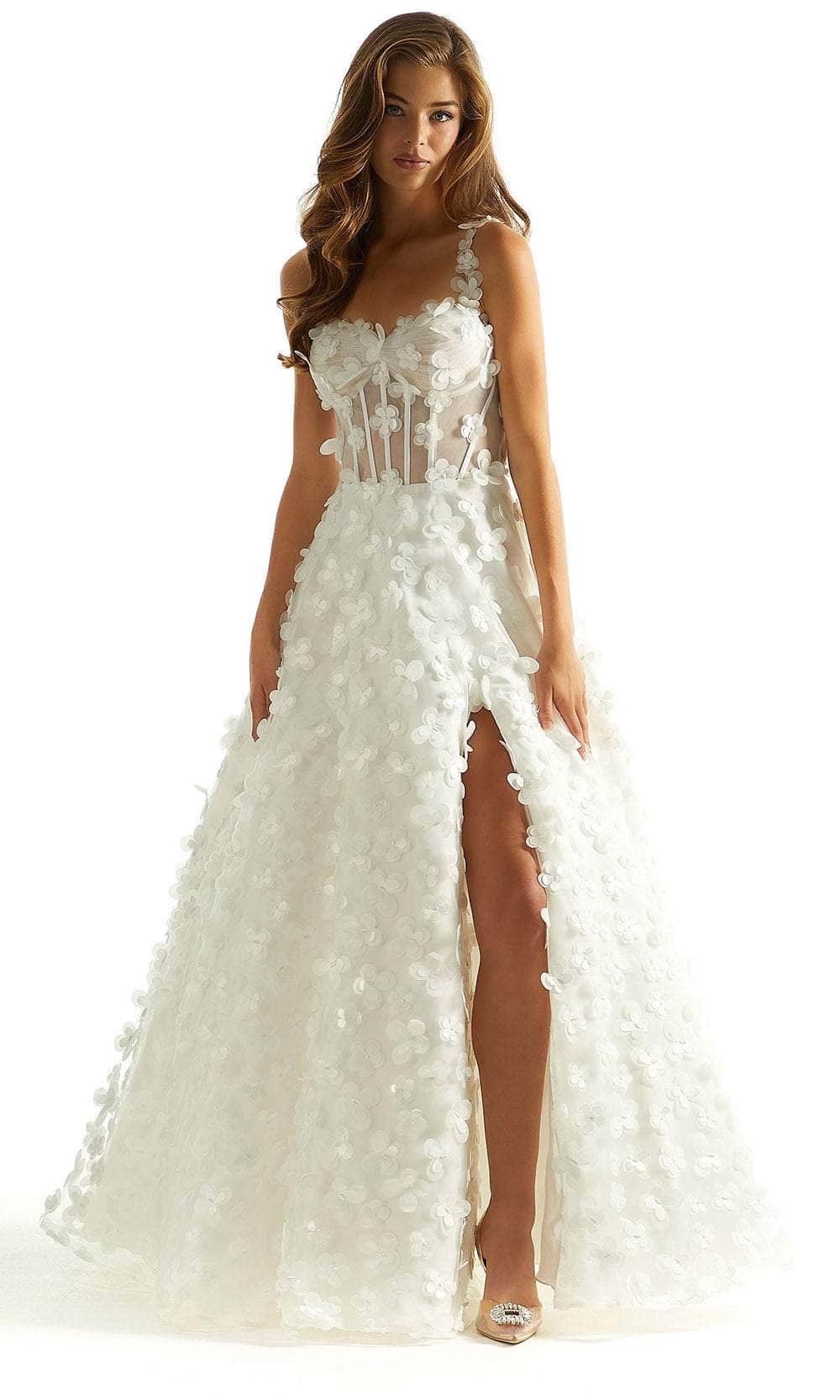 Mori Lee 49078 - Floral Sweetheart Prom Dress Prom Dress 00 /  White