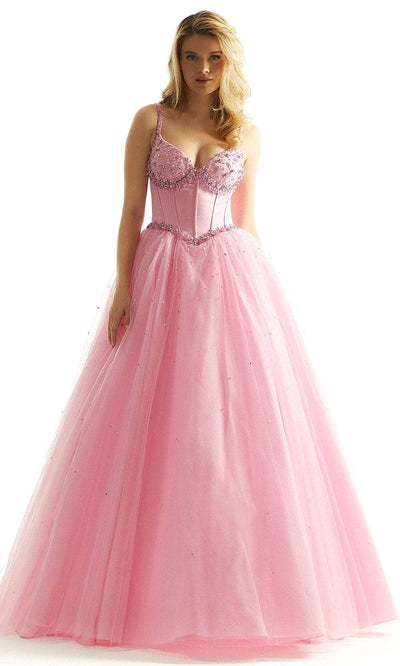 Mori Lee 49084 - Sweetheart Rhinestone Embellished Ballgown Ball Gown 00 /  Pucker Up Pink
