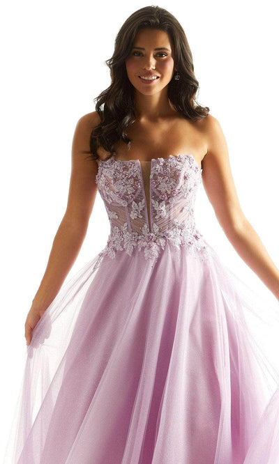 Mori Lee 49086 - Strapless Lace Prom Dress Prom Dress