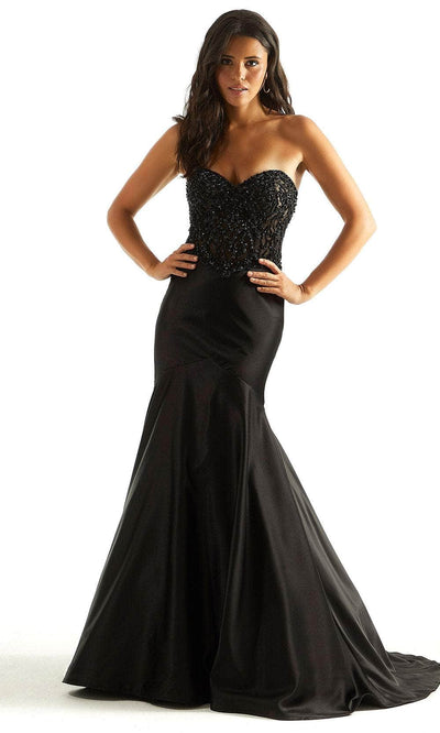 Mori Lee 49090 - Strapless Mermaid Gown Prom Dress 00 /  Black