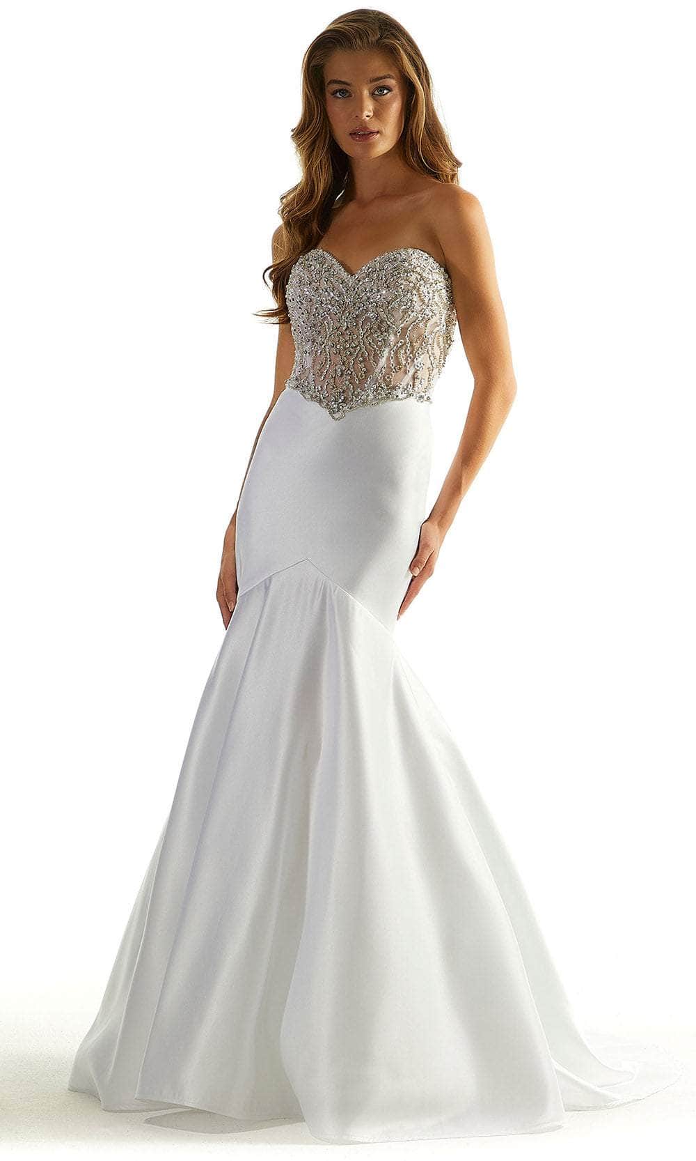 Mori Lee 49090 - Strapless Mermaid Gown Prom Dress 00 /  White