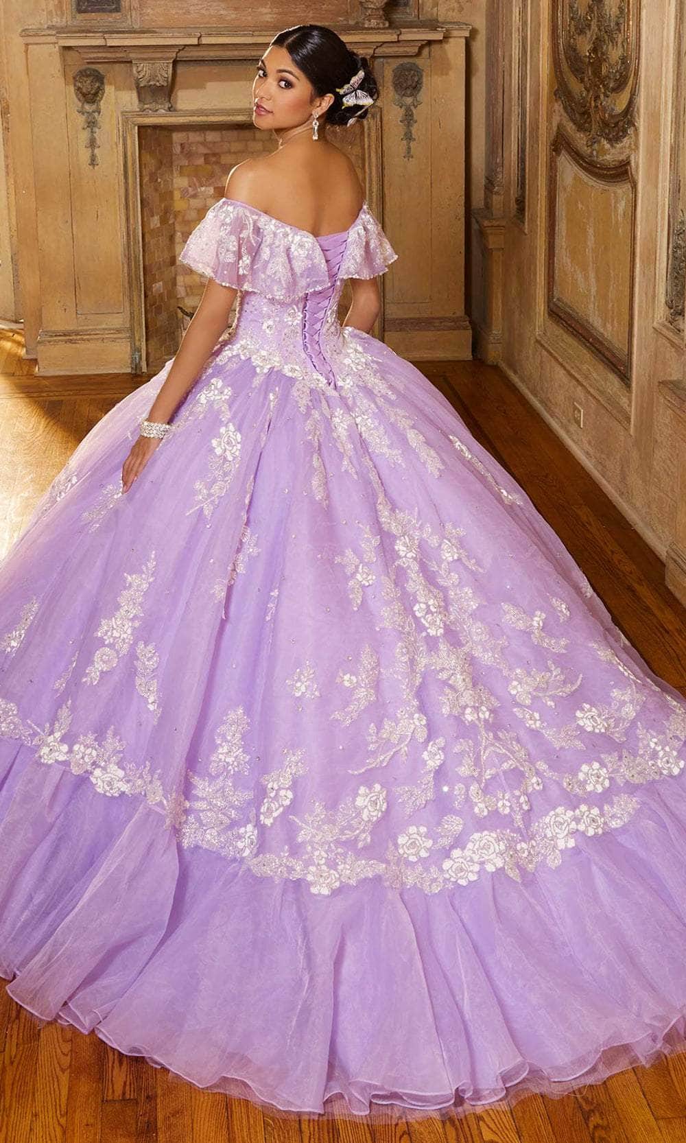 Mori Lee 60151 - Ruffle Tulle Sleeves Quinceanera Ballgown Ball Gowns