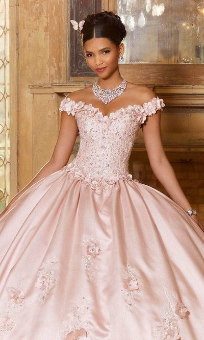 Mori Lee 60153 - Appliqued Satin Quinceanera Ballgown Ball Gowns