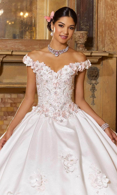 Mori Lee 60153 - Appliqued Satin Quinceanera Ballgown Ball Gowns