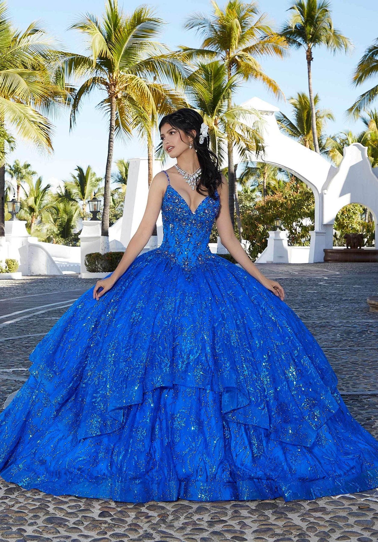Mori Lee 60163 - Crystal Beaded Quinceanera Ballgown Special Occasion Dress
