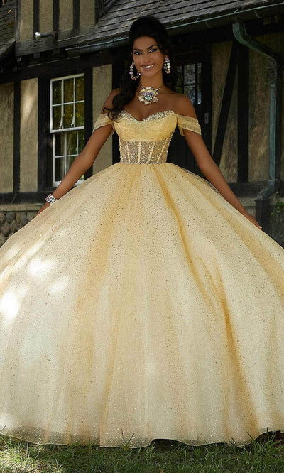 Mori Lee 60194 - Embellished Strapless Ballgown Ball Gown 00 /  Gold