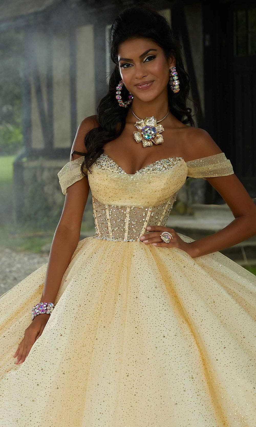 Mori Lee 60194 - Long Tulle Ballgown Dress - Detachable Off-Shoulder, Strapless, Corset Bodice, Embroideries ,Rhinestone Embellished, Lace-Up Tie ADASA Mori Lee 60194 - Long Tulle Ballgown Dress - Detachable Off-Shoulder, Strapless, Corset Bodice, Embroideries ,Rhinestone Embellished, Lace-Up Tie ADASA