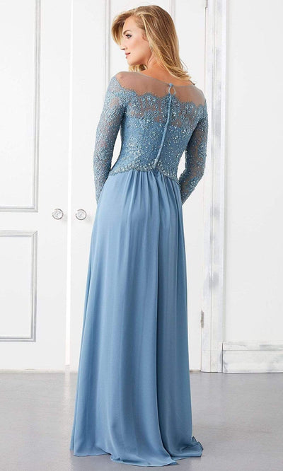 Mori Lee - 72310 Crystal Beaded Illusion Lace Bodice Chiffon Gown Special Occasion Dress