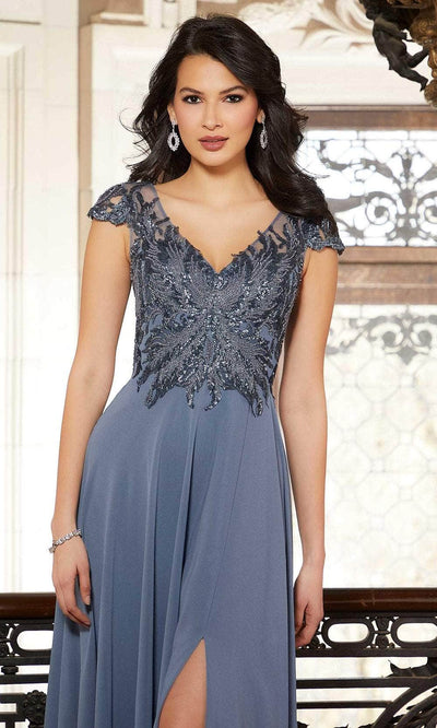 Mori Lee 72605 - V-Neck Embellished Bodice Evening Gown Evening Dresses