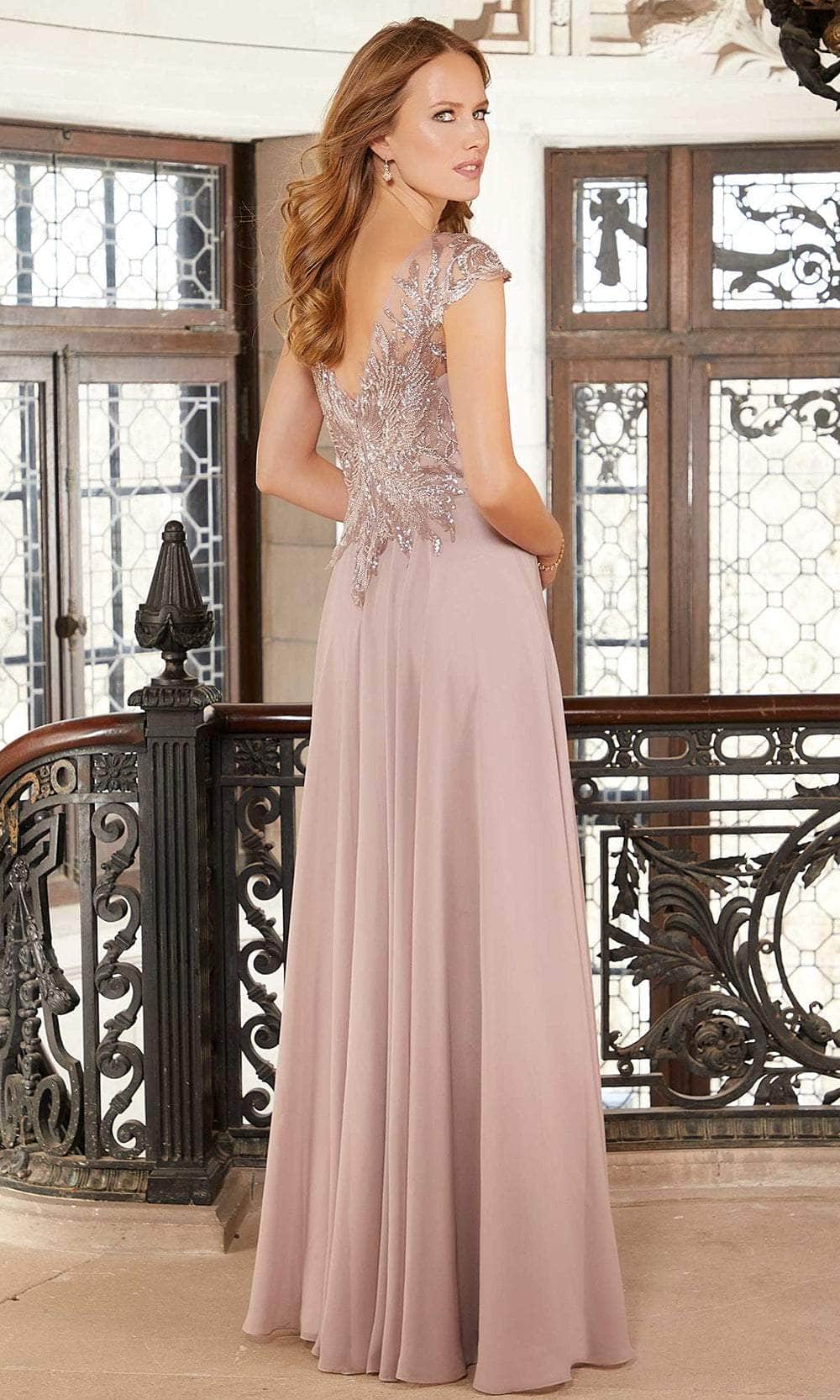 Mori Lee 72605 - V-Neck Embellished Bodice Evening Gown Evening Dresses