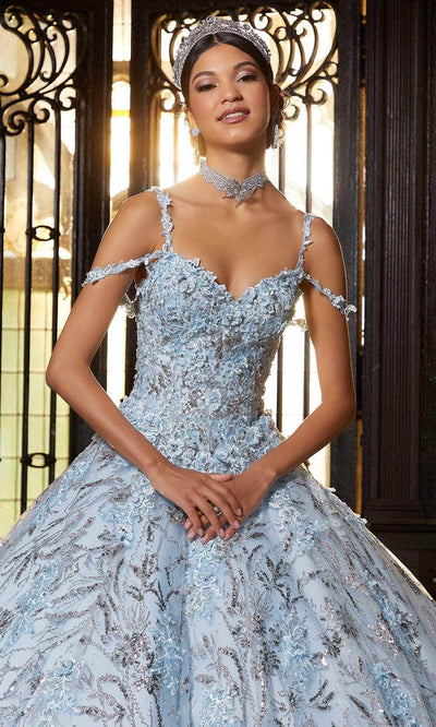 Mori Lee 89332 - Cold Shoulder Flora Embroidered Gown Ball Gowns