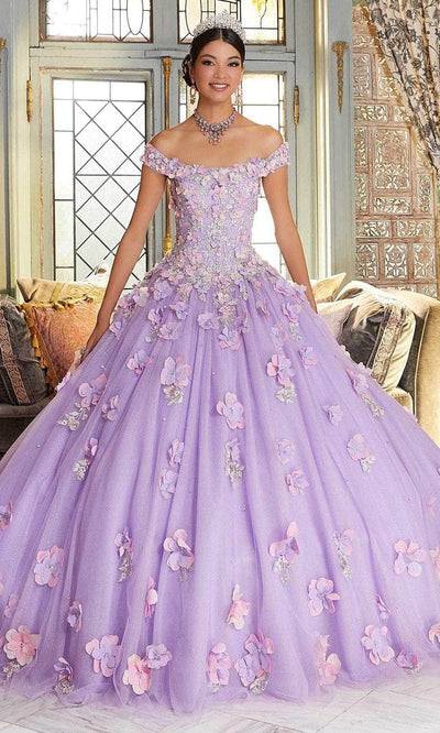 Mori Lee 89341 - Floral Appliqued Quinceañera Dress Ball Gowns 00 / Pansy Garden