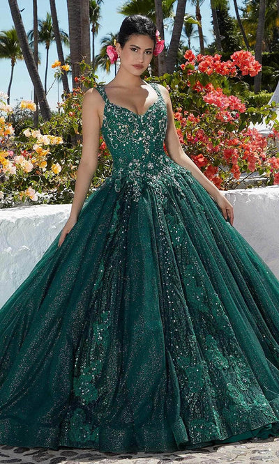 Mori Lee 89363 - Sleeveless Highly Beaded Ballgown Ball Gowns 00 / Emerald
