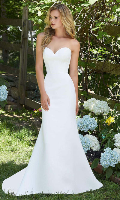 Mori Lee Bridal - 12101 Bailey Strapless Satin Mermaid Wedding Gown Wedding Dresses