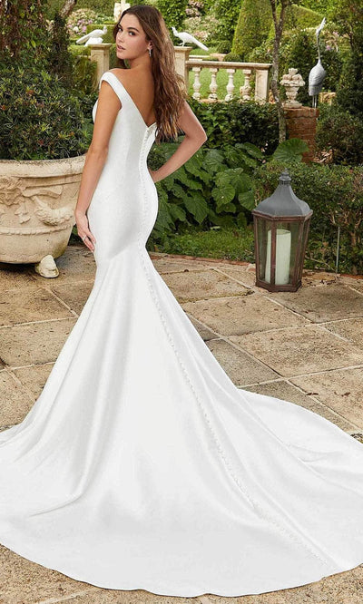 Mori Lee Bridal 12143 - Wide V-Neck Bridal Gown Wedding Dresses