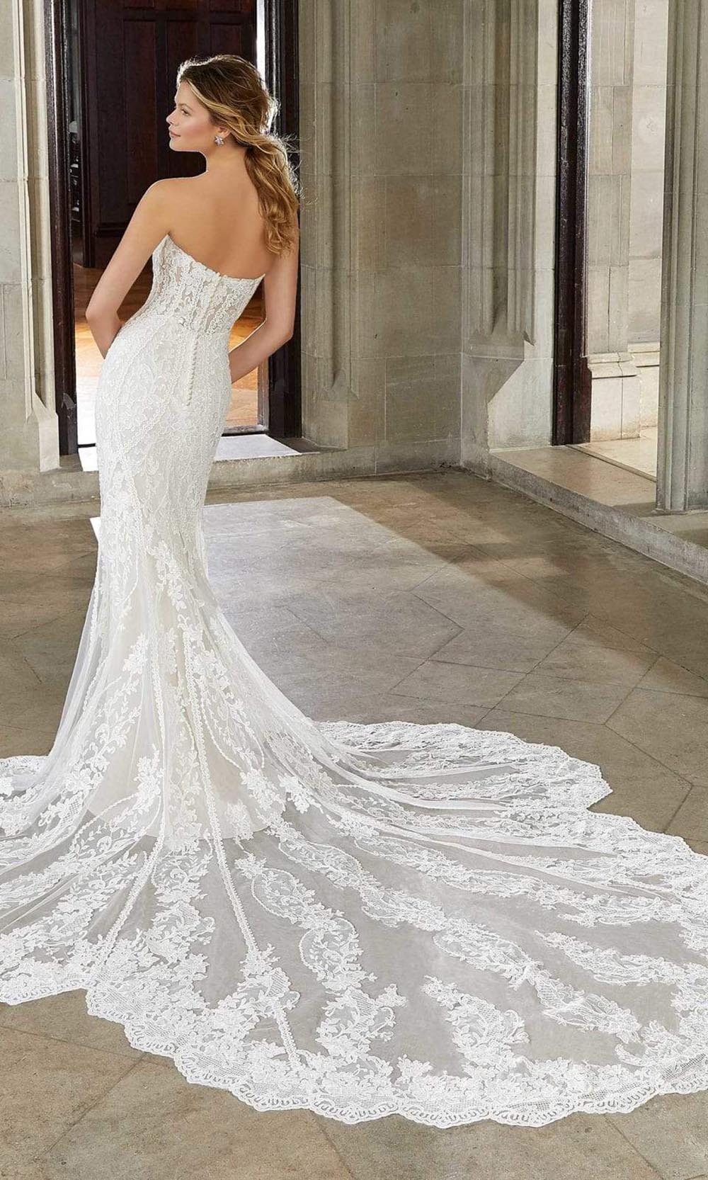 Mori Lee Bridal - 2143 Serena Sweetheart Lace Net Mermaid Gown Wedding Dresses