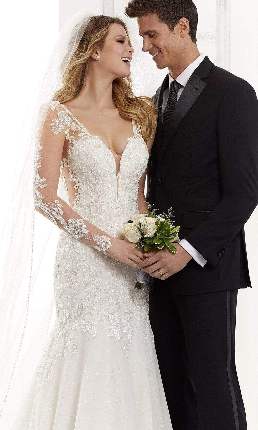 Mori Lee Bridal - 2174 Anastasia Long Sleeve Embellished Wedding Gown Wedding Dresses