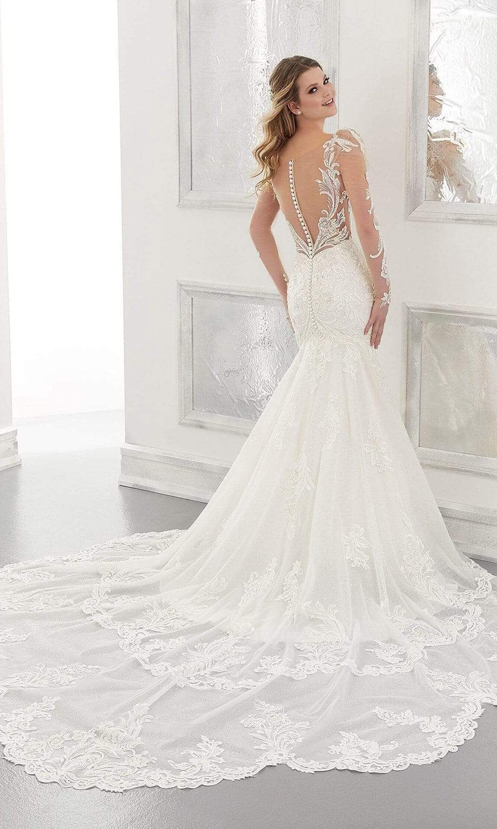 Mori Lee Bridal - 2174 Anastasia Long Sleeve Embellished Wedding Gown Wedding Dresses