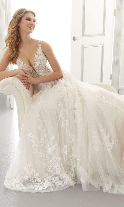 Mori Lee Bridal - 2179 Ana Bejeweled A-Line Wedding Gown Special Occasion Dress