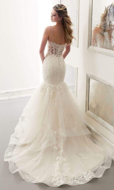Mori Lee Bridal - 2182 Alexis Applique Lace Tier Mermaid Gown Wedding Dresses