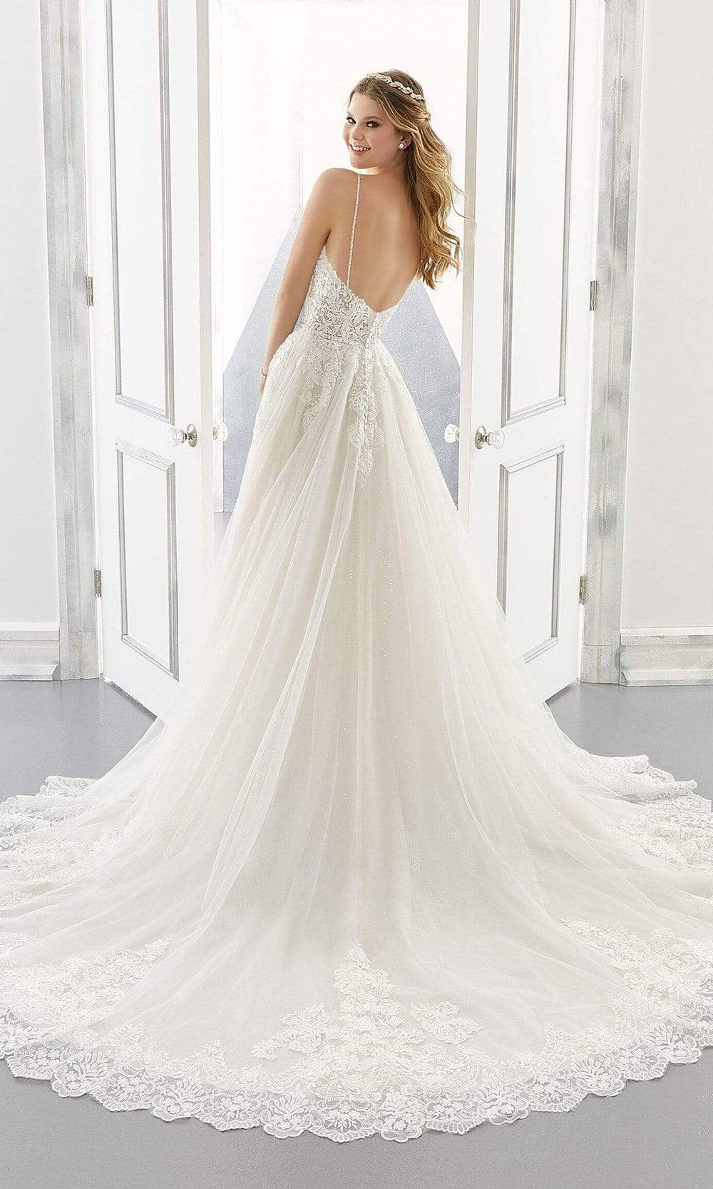 Mori Lee Bridal - 2195 Annabel Frosted Embroidered A-Line Wedding Gown Wedding Dresses