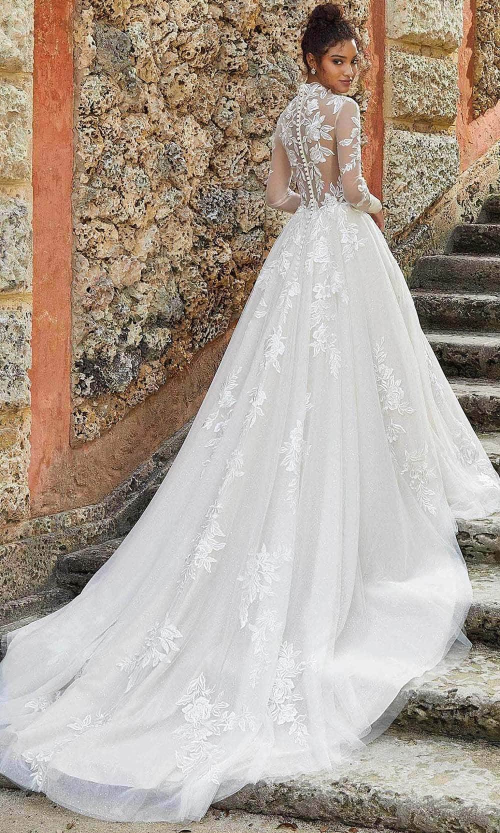 Mori Lee Bridal 2463 - High Neck Floral Lace Bridal Gown Bridal Dresses