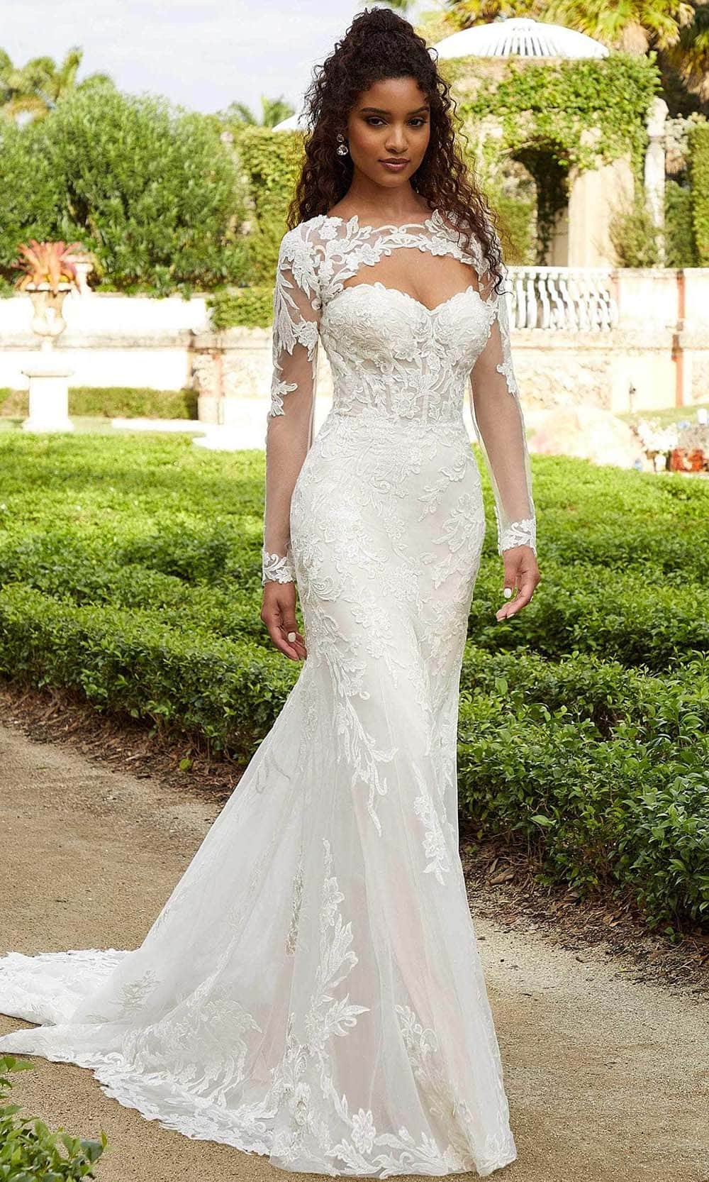 Mori Lee Bridal 2465 - Strapless Bridal Gown With Sheer Jacket Bridal Dresses 00 / Ivory/Champagne/Honey