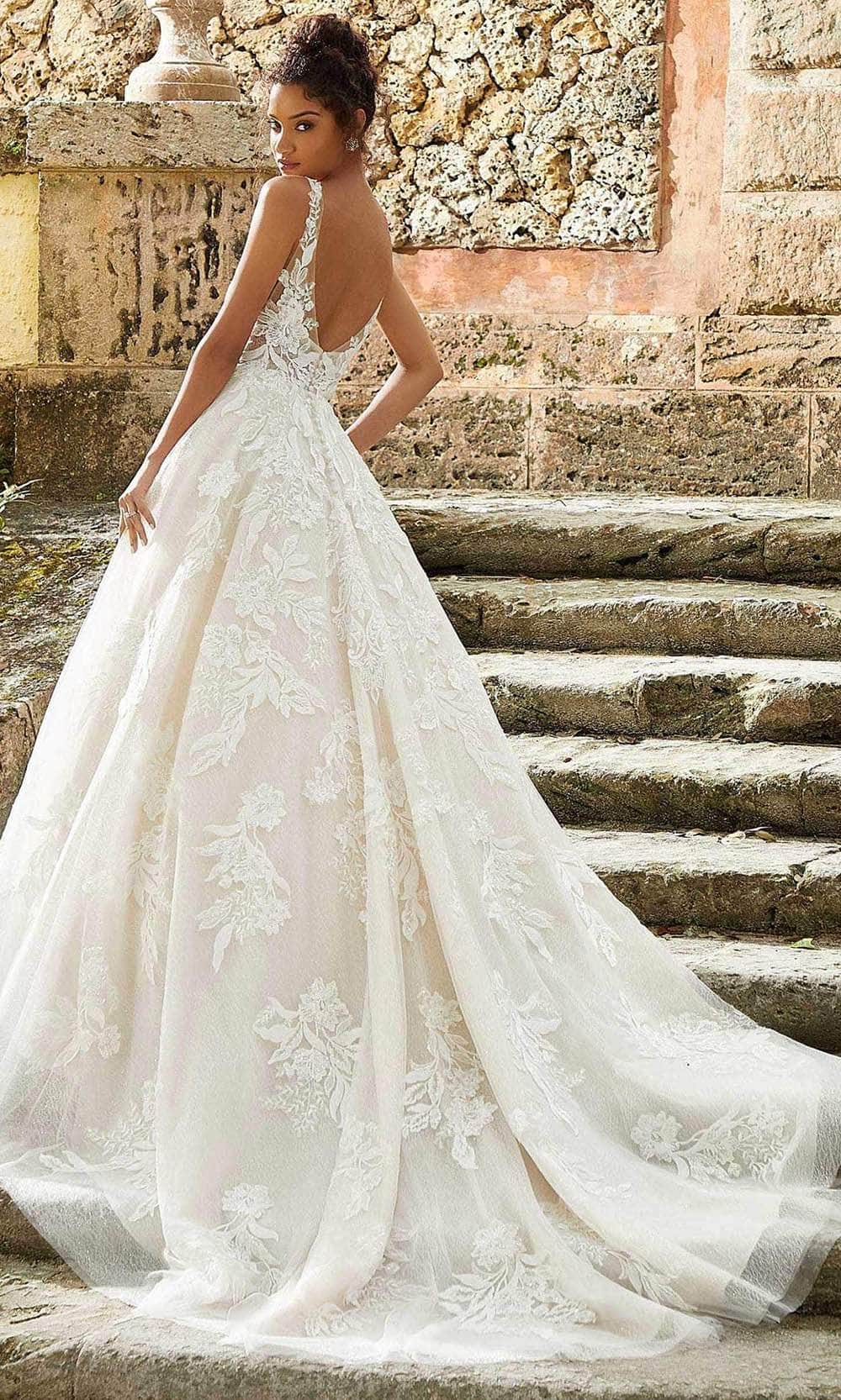 Mori Lee Bridal 2466 - V-Neck Embroidered Wedding Dress Special Occasion Dress