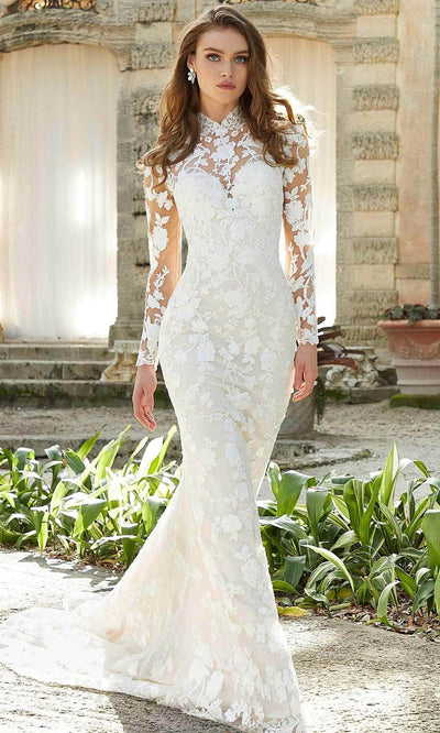 Mori Lee Bridal 2473 - High Neck Embroidered Bridal Gown Bridal Dresses 00 / Ivory/Champagne/Honey