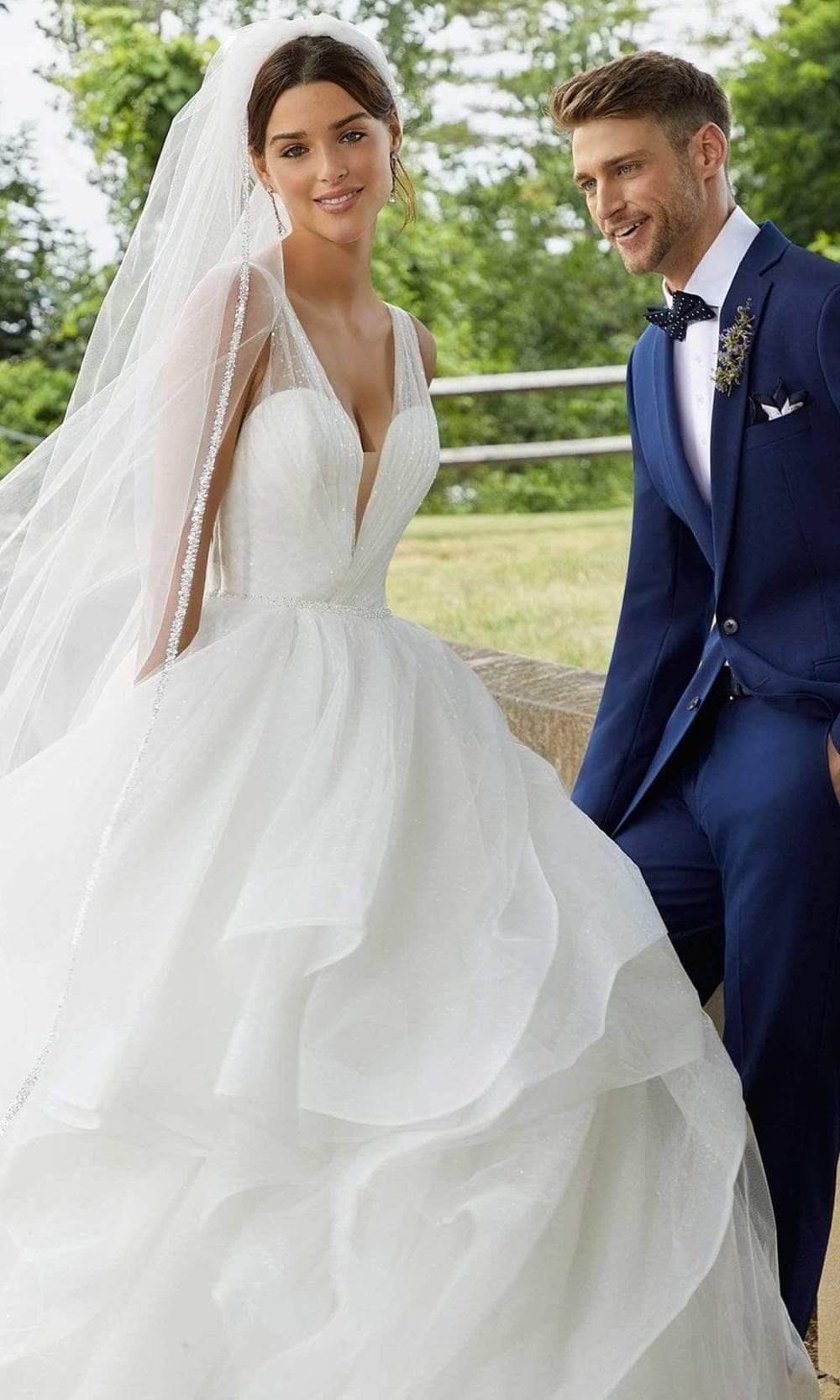 Mori Lee Bridal - 5818 Stella Tulle Tiered Ruffle Wedding Ballgown Wedding Dresses