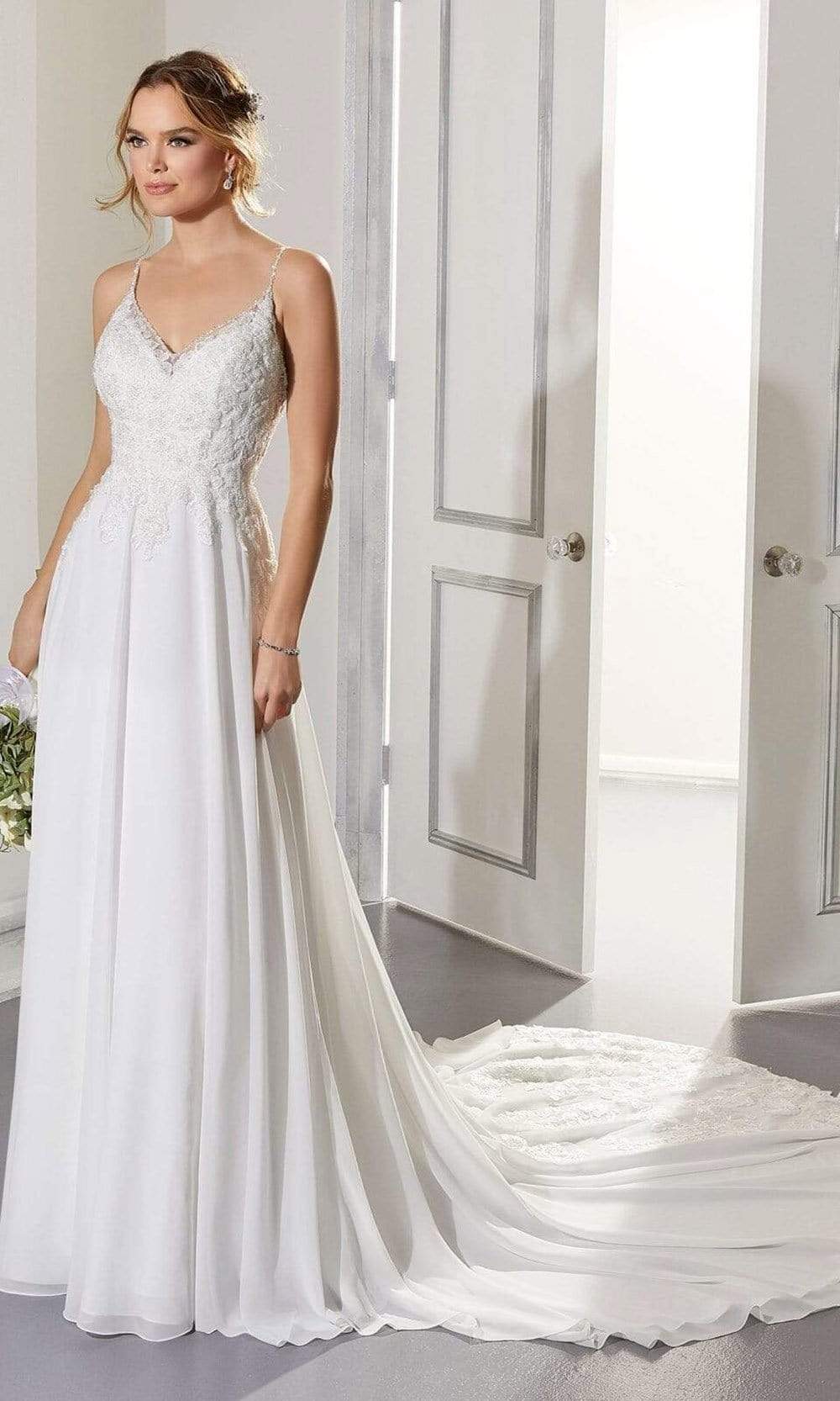 Mori Lee Bridal - 5873 Ailani Wedding Dress Wedding Dresses 0 / Ivory/Honey