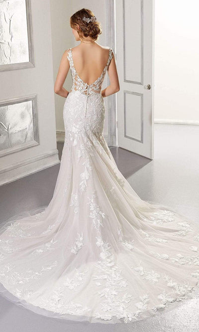 Mori Lee Bridal - 5876 Andrea Embroidered Trumpet Wedding Gown Wedding Dresses