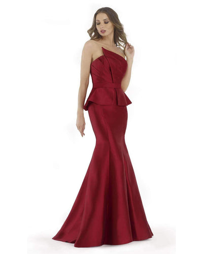 Morrell Maxie - Strapless Asymmetric Mermaid Dress 15635 CCSALE 14 / Black
