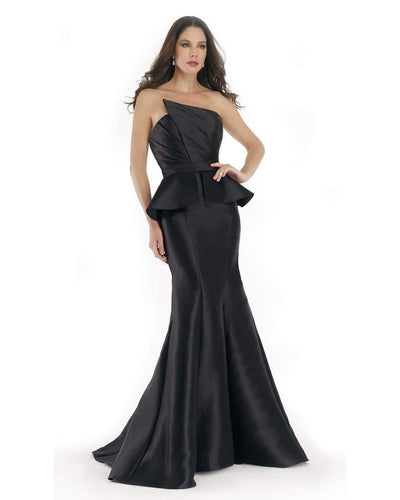 Morrell Maxie - Strapless Asymmetric Mermaid Dress 15635 CCSALE 14 / Black