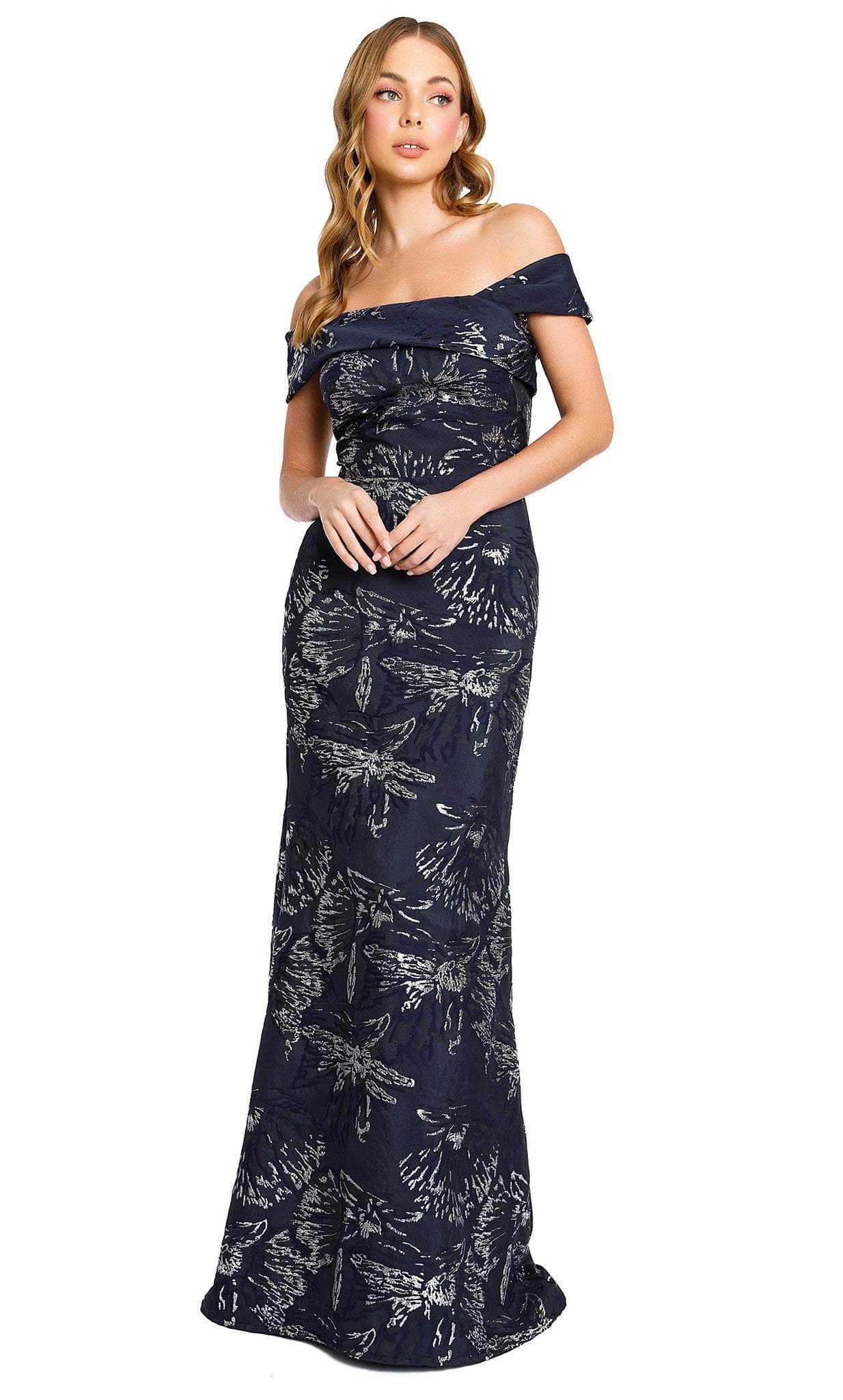 Nicole Bakti 7176 - Metallic Printed Evening Dress Special Occasion Dress