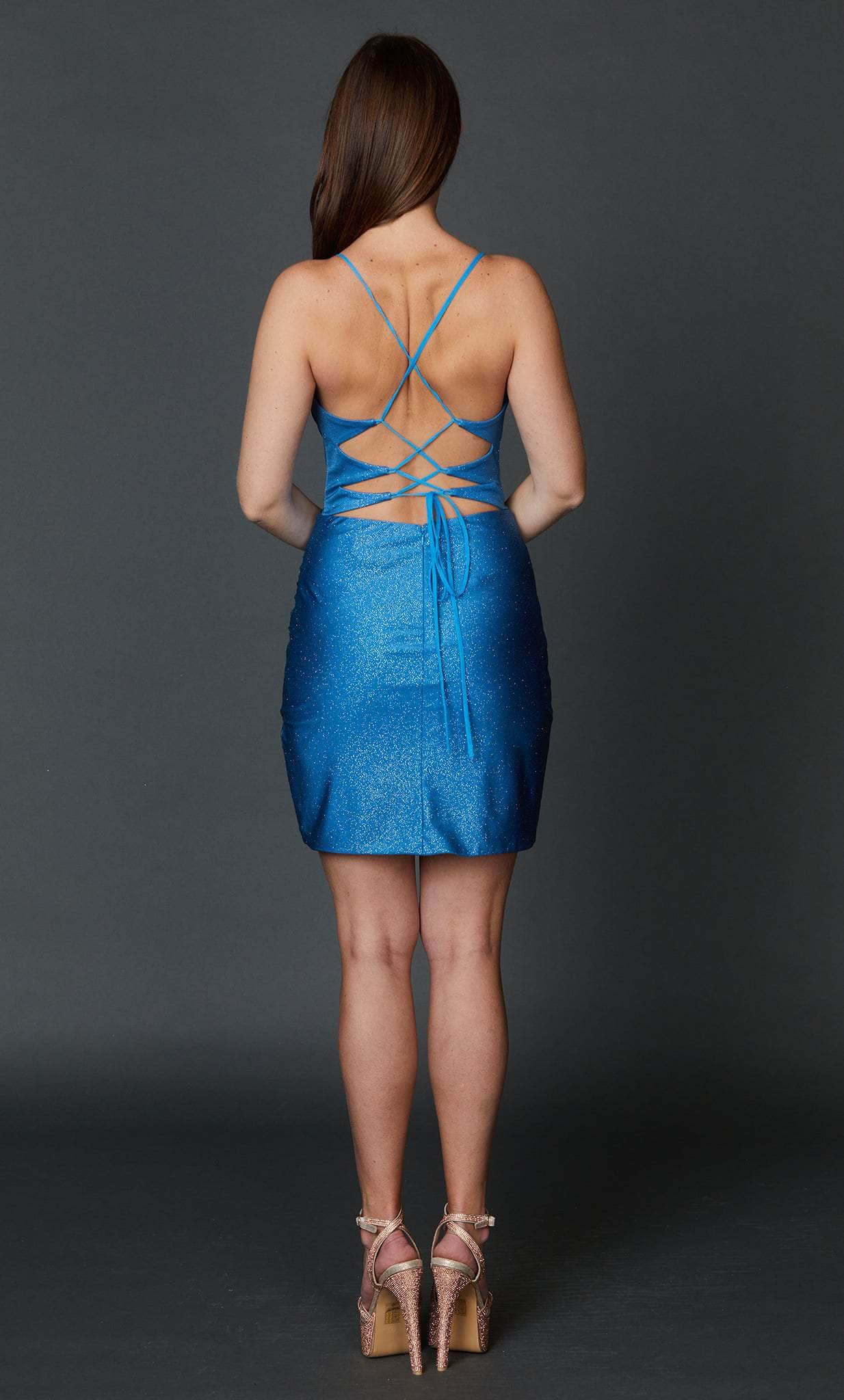 Nina Canacci 307 - Lace-Up Back Sleeveless Cocktail Dress Special Occasion Dress