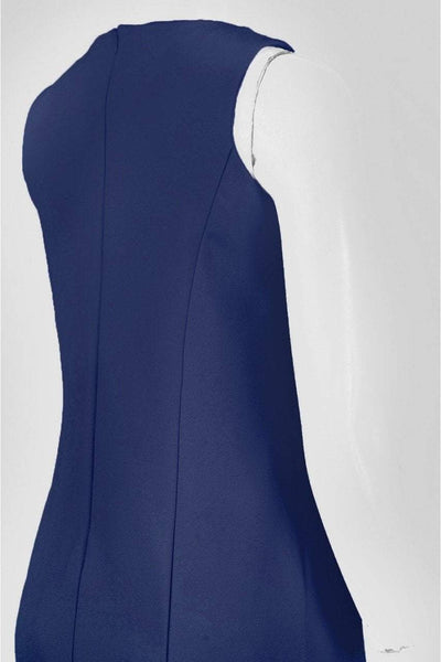 Nina Leonard - L5006A Ruffled Hem Sheath Dress in Blue
