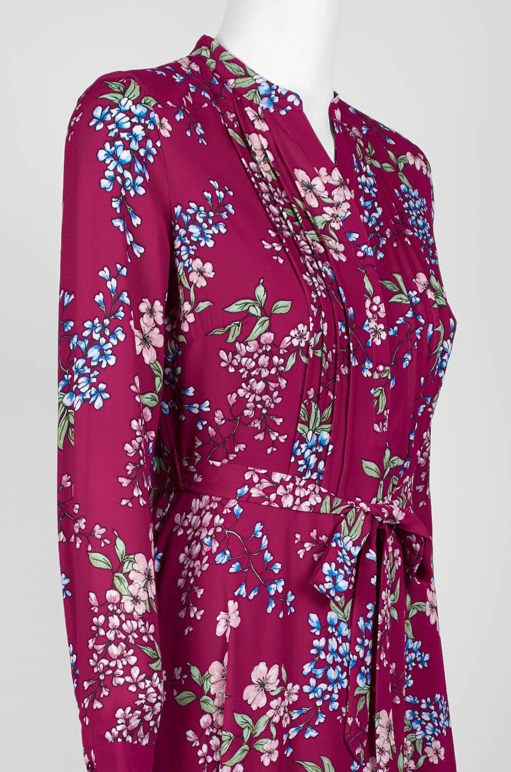 Nanette Nanette Lepore - NM9S171Y9 Long Sleeve Floral Print Dress in Pink and Multi-Color