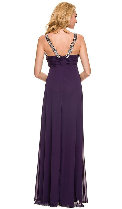 Nox Anabel - 2592 Embellished Scoop Neck Empire Waist Evening Dress Special Occasion Dress