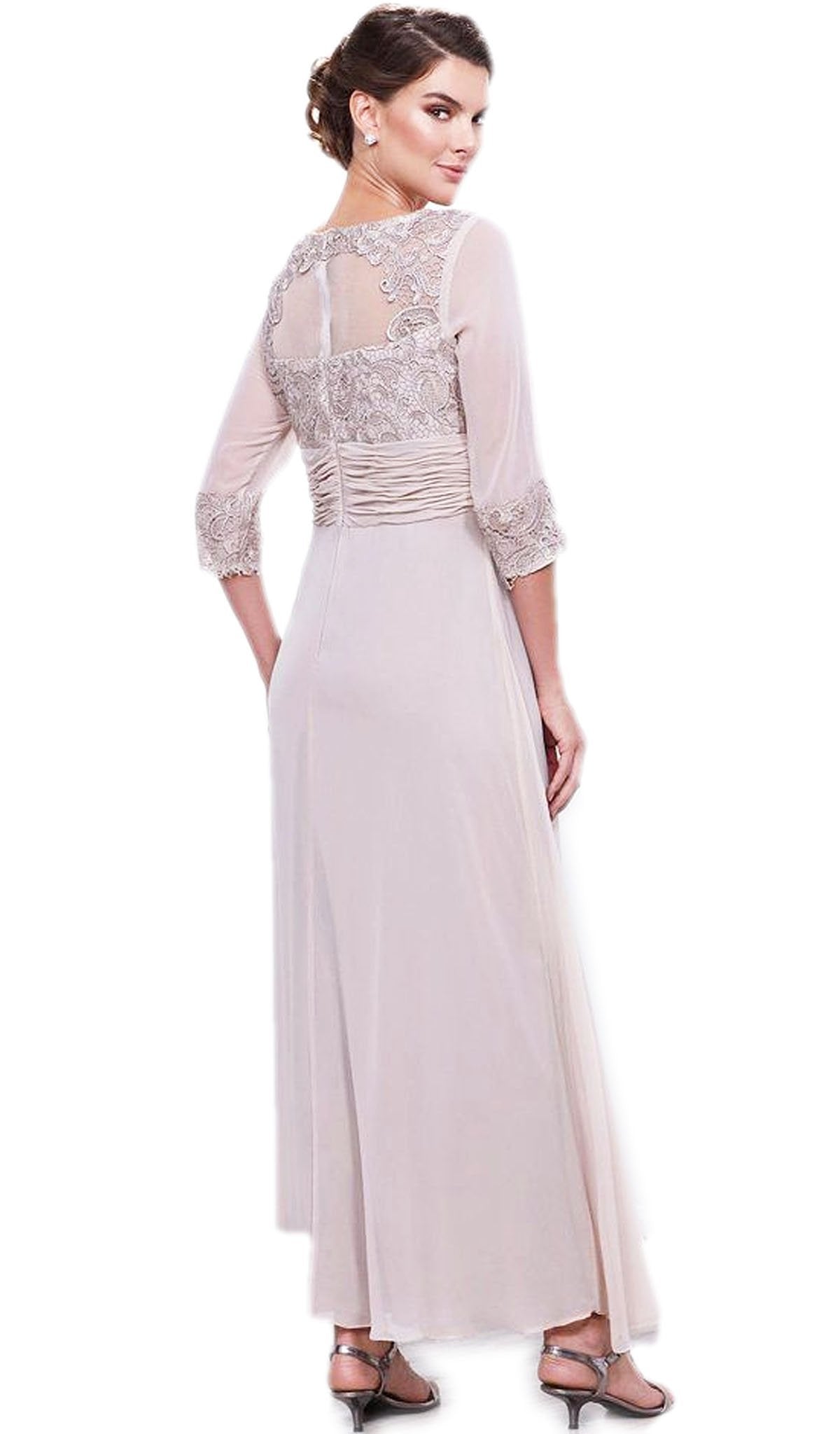 Nox Anabel - 5101 Quarter Length Sleeve Empire Long Formal Dress Mother of the Bride Dresses