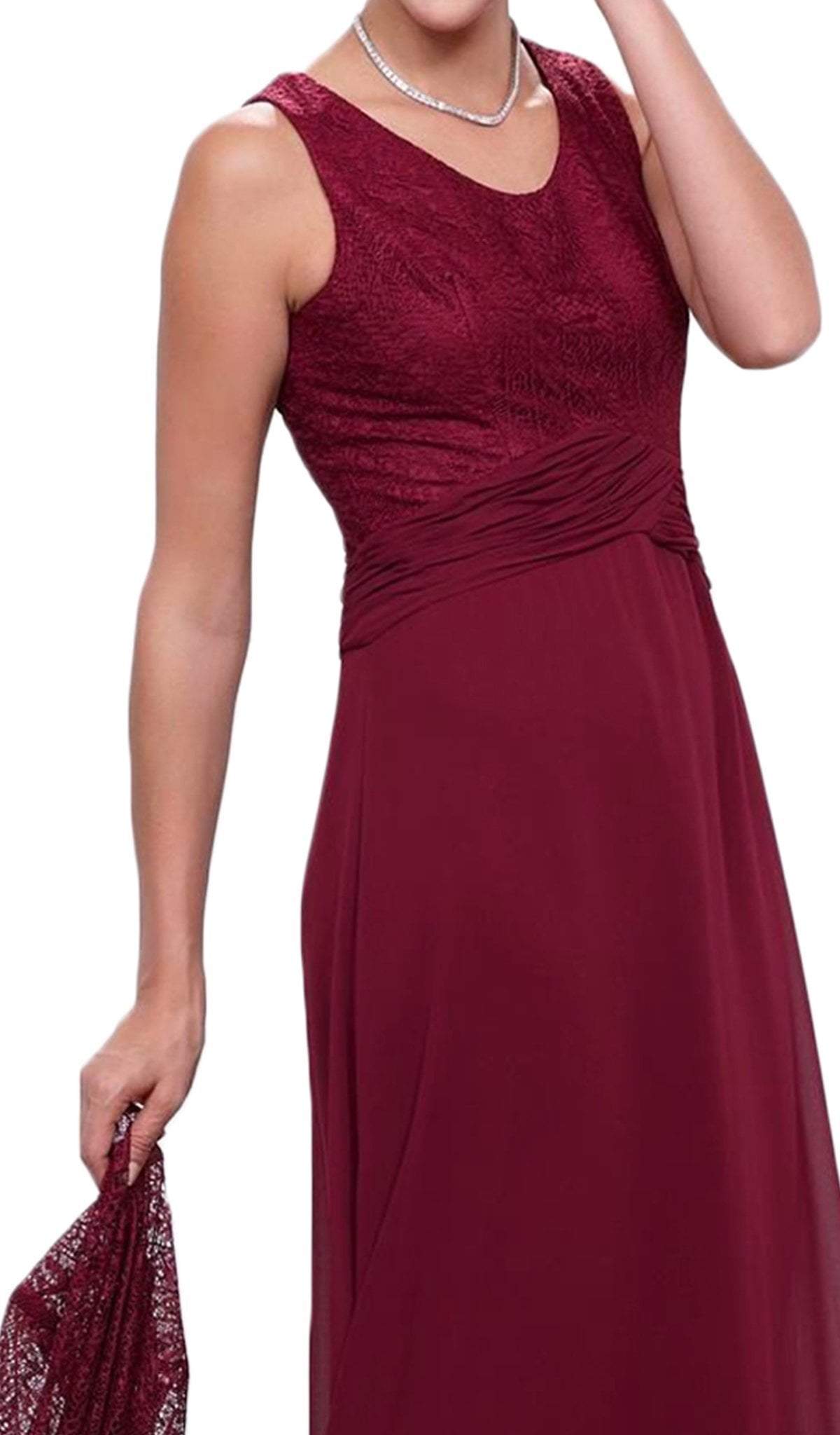 Nox Anabel - 5138 Lace Scoop Neck A-line Dress Special Occasion Dress
