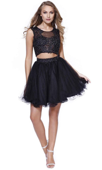 Nox Anabel - 6057 Two-Piece Lace and Tulle Cocktail Dress Special Occasion Dress