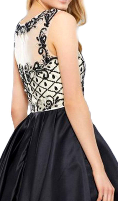 Nox Anabel - 6059 Sleeveless Illusion Adorned Cocktail Dress Special Occasion Dress