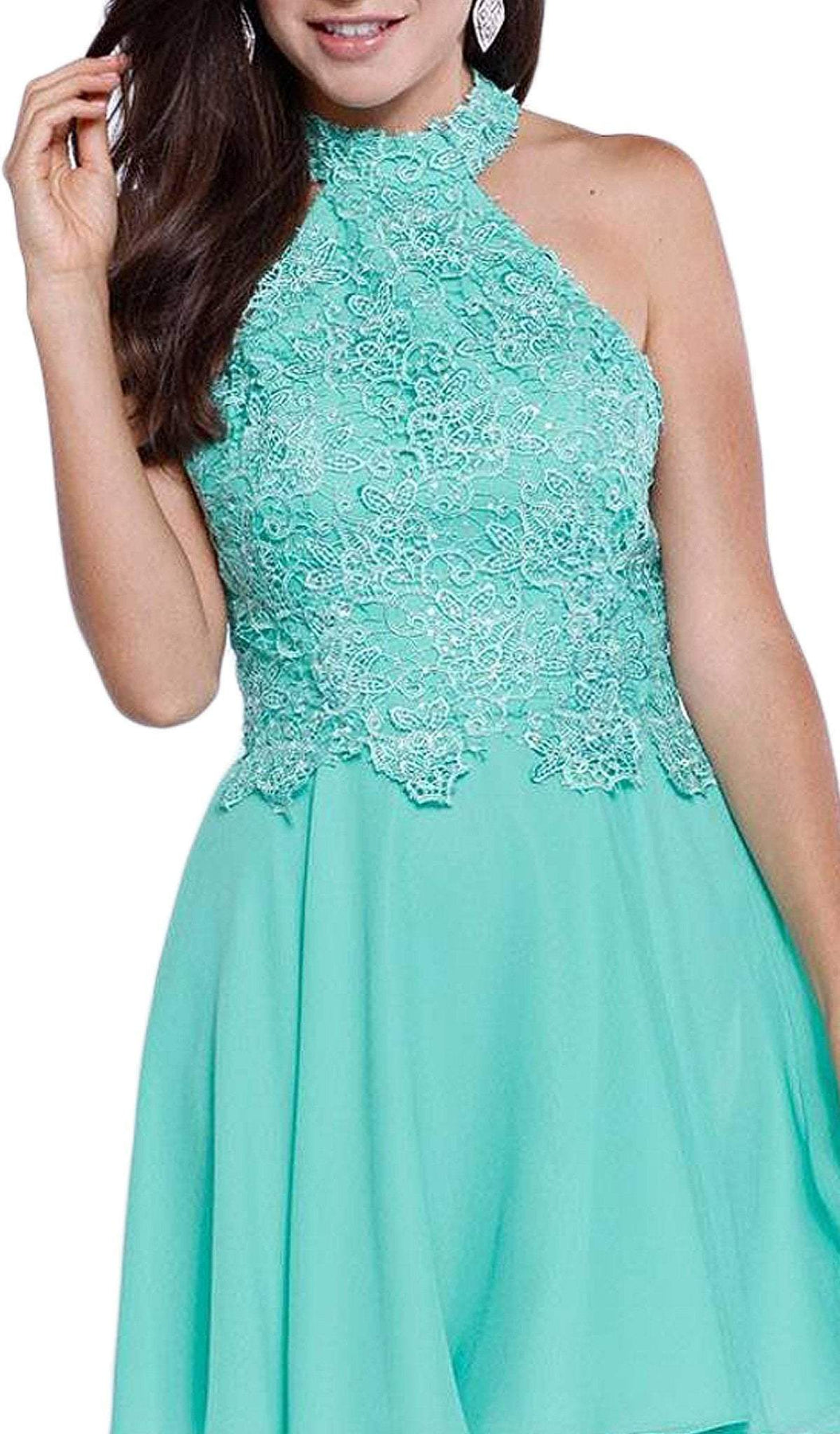 Nox Anabel - 6210 Lace Halter Neck Dress Special Occasion Dress