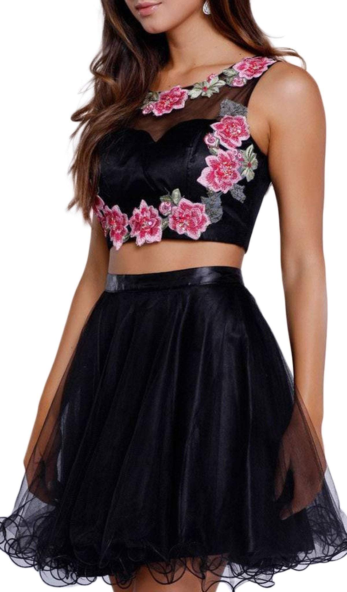 Nox Anabel - 6228 Embroidered Two-Piece Short A-line Dress Special Occasion Dress