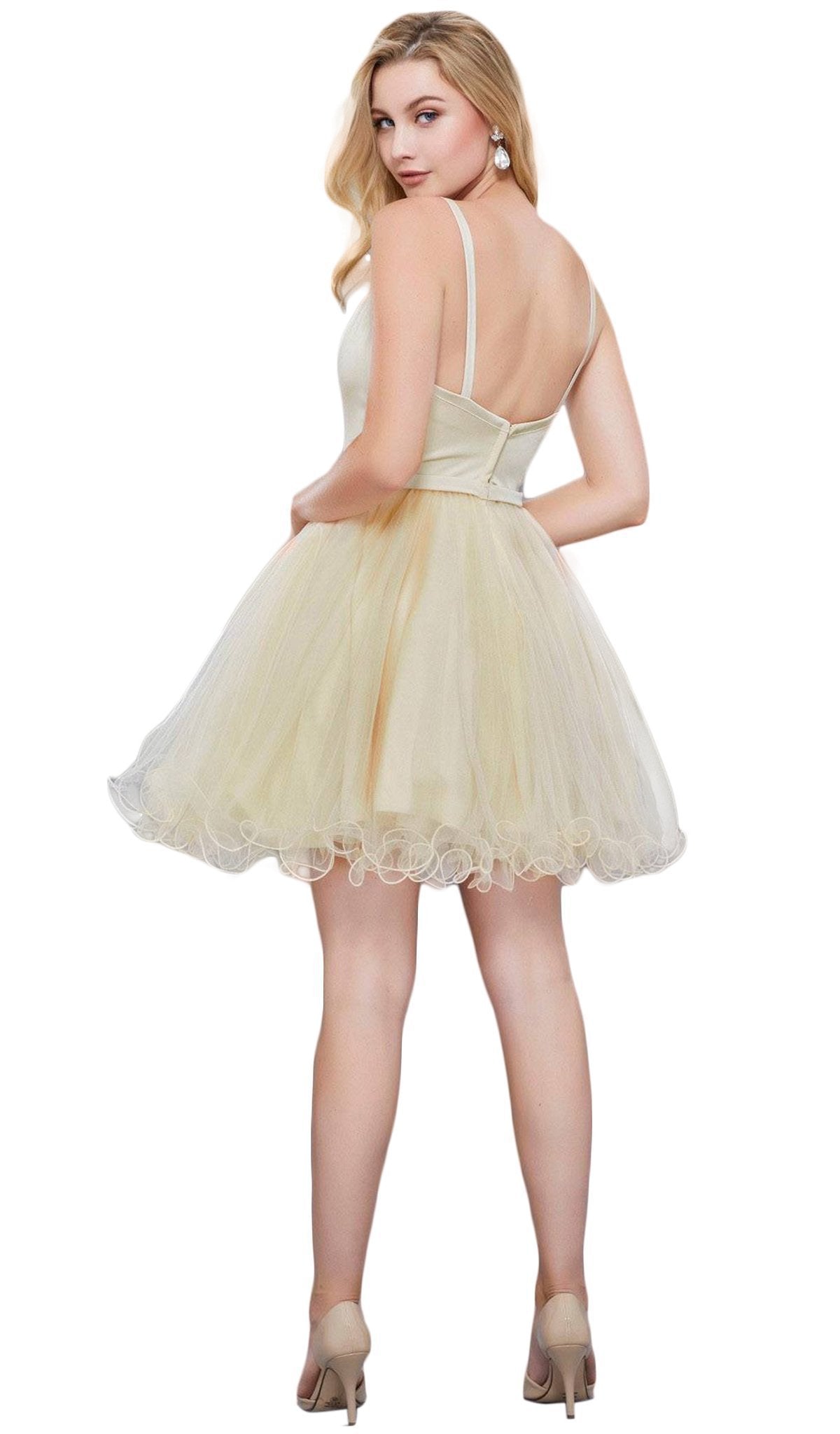 Nox Anabel - 6353 Sleeveless Straight-Across Neck Chiffon Cocktail Dress Special Occasion Dress