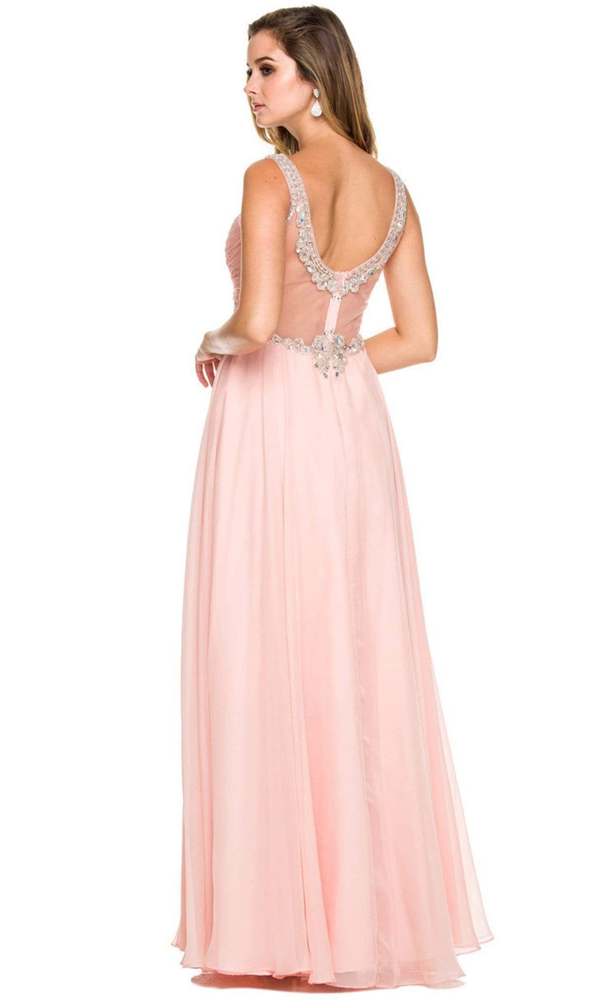 Nox Anabel - 8155 Bateau illusion Chiffon Gown Special Occasion Dress