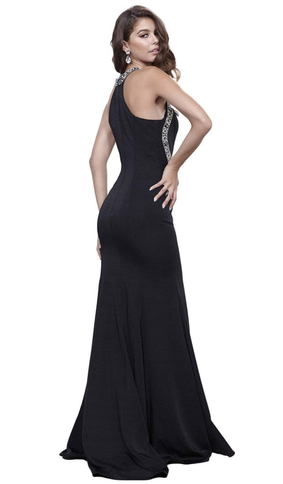 Nox Anabel - 8294 Bedazzled Halter Neck Long Trumpet Dress Special Occasion Dress