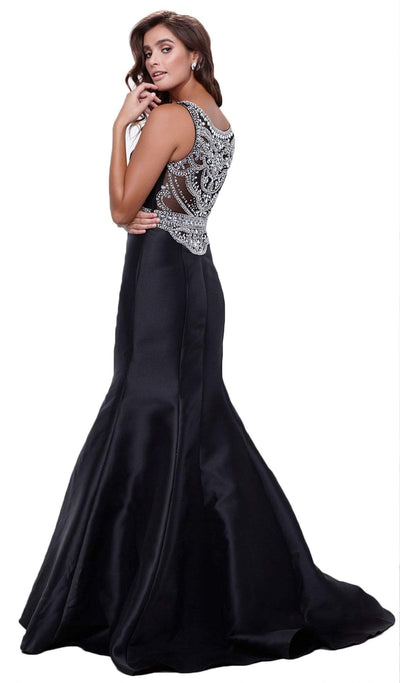 Nox Anabel - 8299 Sleeveless Gemstone Embellished Trumpet Gown Special Occasion Dress